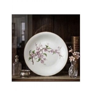 HEINRICH H&C Selb Blossomtime Pink Floral Salad Plate Gold Rim 7.75" Bavaria
